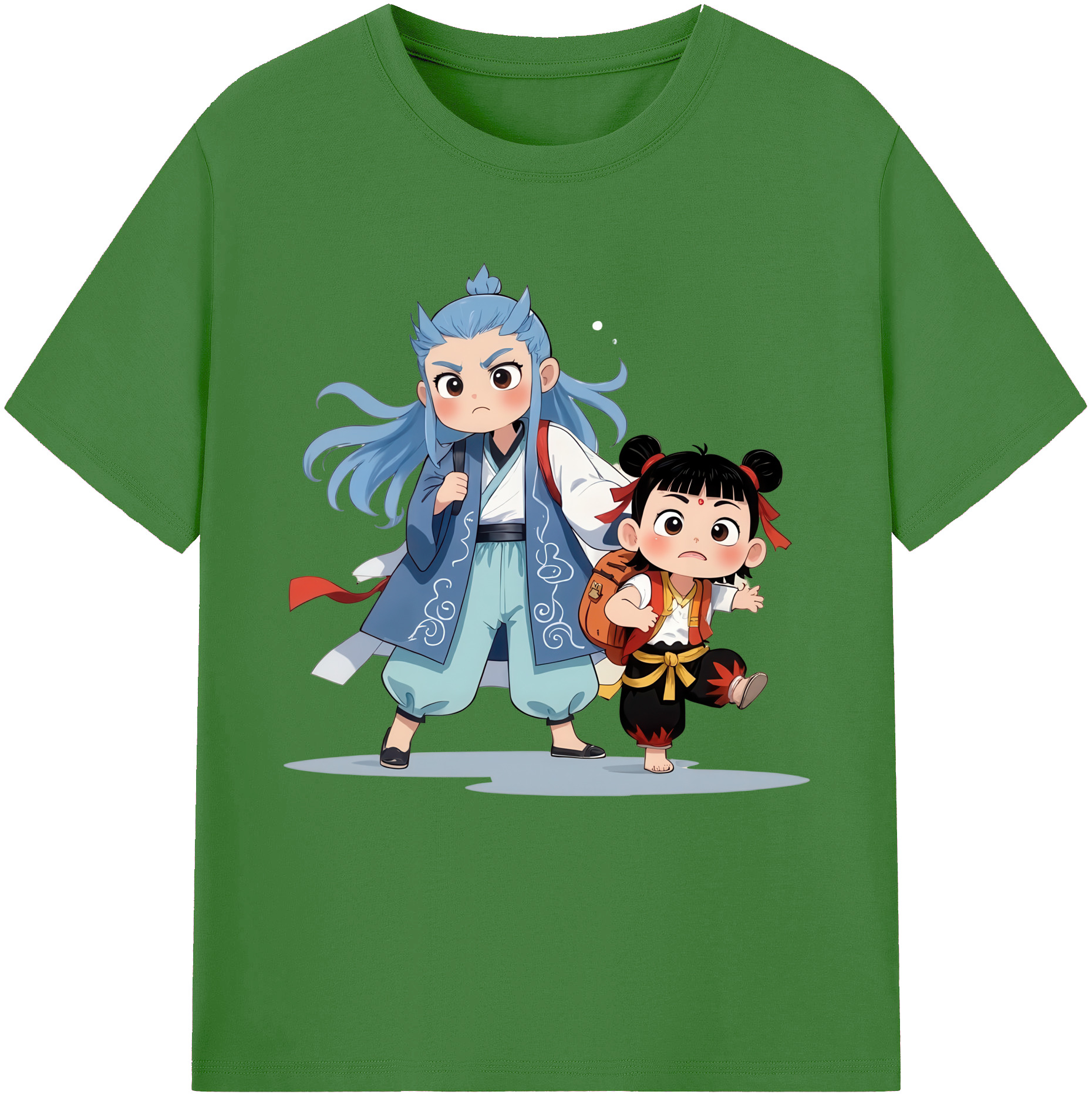（画像用） Ne Zha 2 ナタ 魔童の大暴れ レディースカジュアルプリントTシャツ（綿100％）